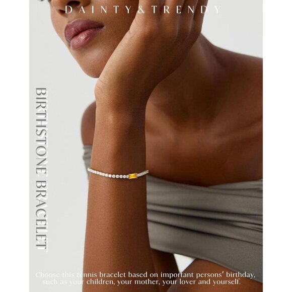 Trendy Adjustable Gold Birthstone Bracelets - Perfect Gift for Friends & Family